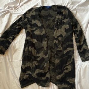 Apt. 9 Medium black camo cardigan.